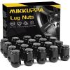 imageMIKKUPPA 1220 Lug Nuts  Replacement for 19872018 Jeep Wrangler JK 20022012 Jeep Liberty 19932010 Jeep Grand Cherokee Aftermarket Wheel  20pcs Black Closed End Solid Lug NutsBlack