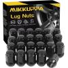 imageMIKKUPPA 1220 Lug Nuts  Replacement for 19872018 Jeep Wrangler JK 20022012 Jeep Liberty 19932010 Jeep Grand Cherokee Aftermarket Wheel  20pcs Black Closed End Solid Lug NutsBlack