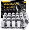 imageMIKKUPPA 1220 Lug Nuts  Replacement for 19872018 Jeep Wrangler JK 20022012 Jeep Liberty 19932010 Jeep Grand Cherokee Aftermarket Wheel  20pcs Black Closed End Solid Lug NutsSilver