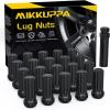imageMIKKUPPA 1220 Lug Nuts  Replacement for 19872018 Jeep Wrangler JK 20022012 Jeep Liberty 19932010 Jeep Grand Cherokee Aftermarket Wheel  20pcs Black Closed End Solid Lug NutsBlack