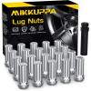 imageMIKKUPPA 1220 Lug Nuts  Replacement for 19872018 Jeep Wrangler JK 20022012 Jeep Liberty 19932010 Jeep Grand Cherokee Aftermarket Wheel  20pcs Black Closed End Solid Lug NutsSilver