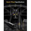 imageMIKKUPPA 14mm x 15 Wheel Spike Lug Nuts 24pcs M14x15 Lug Nut ConeConical Bulge Seat Black Closed End Nuts with 1 Socket Key Replacement for Chevy Silverado GMC Dodge Ram Ford F150Black Spike Lug Nuts M14x15