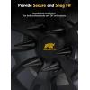 imageMIKKUPPA 14mm x 15 Wheel Spike Lug Nuts 24pcs M14x15 Lug Nut ConeConical Bulge Seat Black Closed End Nuts with 1 Socket Key Replacement for Chevy Silverado GMC Dodge Ram Ford F150Black Spike Lug Nuts M14x15