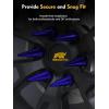 imageMIKKUPPA 14mm x 15 Wheel Spike Lug Nuts 24pcs M14x15 Lug Nut ConeConical Bulge Seat Black Closed End Nuts with 1 Socket Key Replacement for Chevy Silverado GMC Dodge Ram Ford F150Blue Spike Lug Nuts M14x15