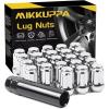 imageMIKKUPPA 16PCS M12x15 Lug Nuts Black Spline Drive 17mm Hex ATV Tire Nuts Includes Socket Key Tool Replacement for Polaris Ranger RZR Honda CanAm Pioneer Maverick X3 Talon Outlander CivicChrome