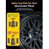 imageMIKKUPPA 16PCS M12x15 Lug Nuts Black Spline Drive 17mm Hex ATV Tire Nuts Includes Socket Key Tool Replacement for Polaris Ranger RZR Honda CanAm Pioneer Maverick X3 Talon Outlander CivicBlack