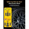 imageMIKKUPPA 16PCS M12x15 Lug Nuts Black Spline Drive 17mm Hex ATV Tire Nuts Includes Socket Key Tool Replacement for Polaris Ranger RZR Honda CanAm Pioneer Maverick X3 Talon Outlander CivicBlack