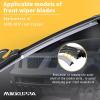 imageMIKKUPPA 16quot Front Windshield Wiper Blades UJ hook AllSeason Silent Windshield Window Wipers OEM Quality for Original Equipment Replacement19 Front Wiper Blade 1 pack