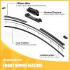 imageMIKKUPPA 22quot21quot12quot Windshield Wiper Kit  Replacement for 20112023 Dodge Durango 20112013 Jeep Grand Cherokee  UJ Hook All Season Wiper Blades Pack of 3261714 fit for 20192023 Subaru Forester
