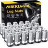 imageMIKKUPPA 24PCS M14x15 Skinny Lug Nuts Chrome 19mm Hex 18quot Tall 23mm Wide Replacement for 19992022 Chevy Silverado 1500 20092022 Traverse 20072022 GMC Acadia Aftermarket WheelChrome
