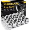imageMIKKUPPA 24pcs M14X15 Open End Lug Nuts  Replacement for 19992018 Cadillac Escalade 20042016 SRX 19952018 Chevy Tahoe 20092018 Traverse 19972018 Ford Expedition 19922018 GMC YukonSilver