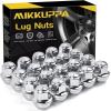 imageMIKKUPPA 24pcs M14x15 F150 Lug Nuts Chrome OEM Style Replacement for 20152024 F150 F150 Expedition Lincoln Navigator Factory Wheels 21mm Hex AntiRusting Updated Tire NutsSilver