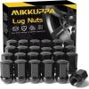 imageMIKKUPPA 24pcs M14x15 F150 Lug Nuts Chrome OEM Style Replacement for 20152024 F150 F150 Expedition Lincoln Navigator Factory Wheels 21mm Hex AntiRusting Updated Tire NutsBlack