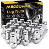 imageMIKKUPPA 24pcs M14x15 F150 Lug Nuts Chrome OEM Style Replacement for 20152024 F150 F150 Expedition Lincoln Navigator Factory Wheels 21mm Hex AntiRusting Updated Tire NutsSilver