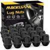 imageMIKKUPPA 24pcs M14x15 F150 Lug Nuts Chrome OEM Style Replacement for 20152024 F150 F150 Expedition Lincoln Navigator Factory Wheels 21mm Hex AntiRusting Updated Tire NutsBlack