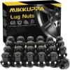 imageMIKKUPPA 24pcs M14x15 F150 Lug Nuts Chrome OEM Style Replacement for 20152024 F150 F150 Expedition Lincoln Navigator Factory Wheels 21mm Hex AntiRusting Updated Tire NutsBlack