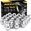 imageMIKKUPPA 24pcs M14x15 F150 Lug Nuts Chrome OEM Style Replacement for 20152024 F150 F150 Expedition Lincoln Navigator Factory Wheels 21mm Hex AntiRusting Updated Tire NutsSilver
