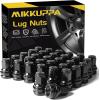 imageMIKKUPPA 24pcs M14x15 F150 Lug Nuts Chrome OEM Style Replacement for 20152024 F150 F150 Expedition Lincoln Navigator Factory Wheels 21mm Hex AntiRusting Updated Tire NutsBlack