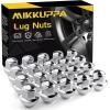 imageMIKKUPPA 24pcs M14x15 Lug Nuts  Replacement for 19992022 Silverado 1500 20012017 Chevy Tahoe 19992022 GMC Sierra 1500 20002022 GMC Yukon 78quot Hex Chrome OnePiece Closed End OEM Lug NutSilver