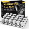 imageMIKKUPPA 24pcs M14x15 Lug Nuts  Replacement for 20182022 Chevy Traverse 20112017 Dodge Durango 20142022 Chevy Silverado157 inch Tall 78 inch 22mm Hex 14x15 Chrome OEM Factory Lug NutsSilver