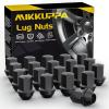 imageMIKKUPPA 24pcs M14x15 Lug Nuts  Replacement for 20182022 Chevy Traverse 20112017 Dodge Durango 20142022 Chevy Silverado157 inch Tall 78 inch 22mm Hex 14x15 Chrome OEM Factory Lug NutsBlack