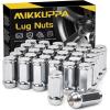 imageMIKKUPPA 91618 Lug Nuts  Replacement for 20052011 Dodge Dakota 20042009 Durango 20042009 RAM 1500 19942010 RAM 2500 20032010 RAM 3500 Aftermarket Wheel 24pcs Black Closed End Lug NutsSilver