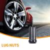 imageMIKKUPPA 91618 OnePiece Chrome OEM Factory Style Large Acorn Seat Lug Nuts Replacement for 20042009 Dodge Durango 20062010 Dodge Dakota 20022010 Dodge Ram 1500 Factory WheelsBlack Lug Nuts