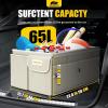 imageMIKKUPPA Car Trunk Organizer  65L Collapsible Trunk Organizer with Lid Sturdy Car Storage for SUV Auto Truck Van with Adjustable Straps and Non Slip Bottom BlackWhite