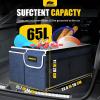 imageMIKKUPPA Car Trunk Organizer  65L Collapsible Trunk Organizer with Lid Sturdy Car Storage for SUV Auto Truck Van with Adjustable Straps and Non Slip Bottom BlackBlue