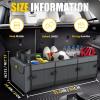 imageMIKKUPPA Car Trunk Organizer with Cooler  100L Large Car Organizer 1680D Oxford Collapsible Suv Trunk Storage with 2 Adjustable Straps for Auto Truck Suv BlackGray