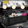 imageMIKKUPPA Car Trunk Organizer with Cooler  100L Large Car Organizer 1680D Oxford Collapsible Suv Trunk Storage with 2 Adjustable Straps for Auto Truck Suv BlackBlack