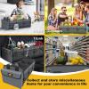 imageMIKKUPPA Car Trunk Organizer with Cooler  100L Large Car Organizer 1680D Oxford Collapsible Suv Trunk Storage with 2 Adjustable Straps for Auto Truck Suv BlackGray