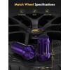 imageMIKKUPPA M12x15 Lug Nuts  Replacement for 19942013 Chevy Impala 19982022 Honda AccordCRVCivic 20032008 Honda Pilot Aftermarket Wheel  20pcs Closed End Spline Lug NutsPurple