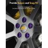 imageMIKKUPPA M12x15 Lug Nuts  Replacement for 19942013 Chevy Impala 19982022 Honda AccordCRVCivic 20032008 Honda Pilot Aftermarket Wheel  20pcs Closed End Spline Lug NutsPurple