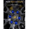 imageMIKKUPPA M12x15 Lug Nuts  Replacement for 20062020 Ford Fusion 20002019 Focus 20012023 Escape Aftermarket Wheel  20pcs Chrome Closed End Lug NutsBlue