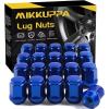 imageMIKKUPPA M12x15 Lug Nuts  Replacement for 20062020 Ford Fusion 20002019 Focus 20012023 Escape Aftermarket Wheel  20pcs Chrome Closed End Lug NutsBlue