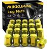 imageMIKKUPPA M12x15 Lug Nuts  Replacement for 20062020 Ford Fusion 20002019 Focus 20012023 Escape Aftermarket Wheel  20pcs Chrome Closed End Lug NutsGold