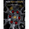 imageMIKKUPPA M12x15 Lug Nuts  Replacement for 20062020 Ford Fusion 20002019 Focus 20012023 Escape Aftermarket Wheel  20pcs Chrome Closed End Lug NutsRed