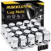 imageMIKKUPPA M12x15 Lug Nuts  Replacement for 20062020 Ford Fusion 20002019 Focus 20012023 Escape Aftermarket Wheel  20pcs Chrome Closed End Lug NutsSilver