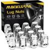 imageMIKKUPPA M12x15 Lug Nuts  Replacement for 20062020 Ford Fusion 20002019 Focus 20012023 Escape Aftermarket Wheel  20pcs Chrome Closed End Lug NutsSilver