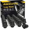 imageMIKKUPPA M12x15 Mag Lug Nuts  Replacement for Toyota Avalon Camry Corolla Highlander RAV4 Sienna Matrix Prius Venza Crown OEM Factory Wheels Chrome 20pcs Tire Nuts with WasherBlack