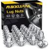 imageMIKKUPPA M12x15 Mag Lug Nuts  Replacement for Toyota Avalon Camry Corolla Highlander RAV4 Sienna Matrix Prius Venza Crown OEM Factory Wheels Chrome 20pcs Tire Nuts with WasherSilver