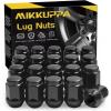 imageMIKKUPPA M12x15 Wheel Lug Nuts Replacement for 20062017 Jeep Compass 20072017 Patriot 20102019 Chevy Cruze 20162024 Malibu Aftermarket Wheel 138quot Height Chrome 20PCS Closed End Tire Nuts Black