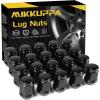 imageMIKKUPPA M12x15 Wheel Lug Nuts Replacement for 20062017 Jeep Compass 20072017 Patriot 20102019 Chevy Cruze 20162024 Malibu Aftermarket Wheel 138quot Height Chrome 20PCS Closed End Tire Nuts Black