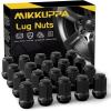 imageMIKKUPPA M12x15 Wheel Lug Nuts Replacement for 20062017 Jeep Compass 20072017 Patriot 20102019 Chevy Cruze 20162024 Malibu Aftermarket Wheel 138quot Height Chrome 20PCS Closed End Tire Nuts Black