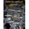 imageMIKKUPPA M14 x 15 Wheel Spike Lug Nuts 24PCS Red M14x15 Lug Nut ConeConical Bulge Seat Red Closed End Nuts with 1 Socket Key Replacement for Chevy Silverado Aftermarket WheelChrome
