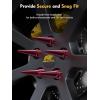 imageMIKKUPPA M14 x 15 Wheel Spike Lug Nuts 24PCS Red M14x15 Lug Nut ConeConical Bulge Seat Red Closed End Nuts with 1 Socket Key Replacement for Chevy Silverado Aftermarket WheelRed