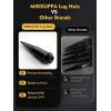 imageMIKKUPPA M14 x 15 Wheel Spike Lug Nuts 24PCS Red M14x15 Lug Nut ConeConical Bulge Seat Red Closed End Nuts with 1 Socket Key Replacement for Chevy Silverado Aftermarket WheelBlack