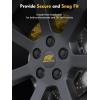 imageMIKKUPPA M14x15 Lug Nuts  Replacement for Chevy Silverado Ford GMC Aftermarket Wheel  24pcs Chrome Seat Wide 23mm Closed End Bulge Acorn OnePiece Wheel Tire Lug NutBlack