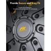 imageMIKKUPPA M14x15 Lug Nuts  Replacement for Chevy Silverado Ford GMC Aftermarket Wheel  24pcs Chrome Seat Wide 23mm Closed End Bulge Acorn OnePiece Wheel Tire Lug NutBlack